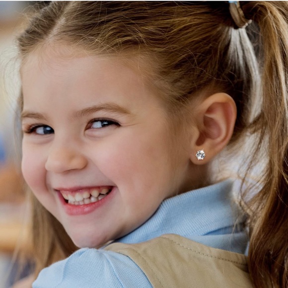 6 Pairs Stainless Steel Stud Earrings Set Hypoallergenic 14K White Gold 316L CZ. - Picture 6 of 6